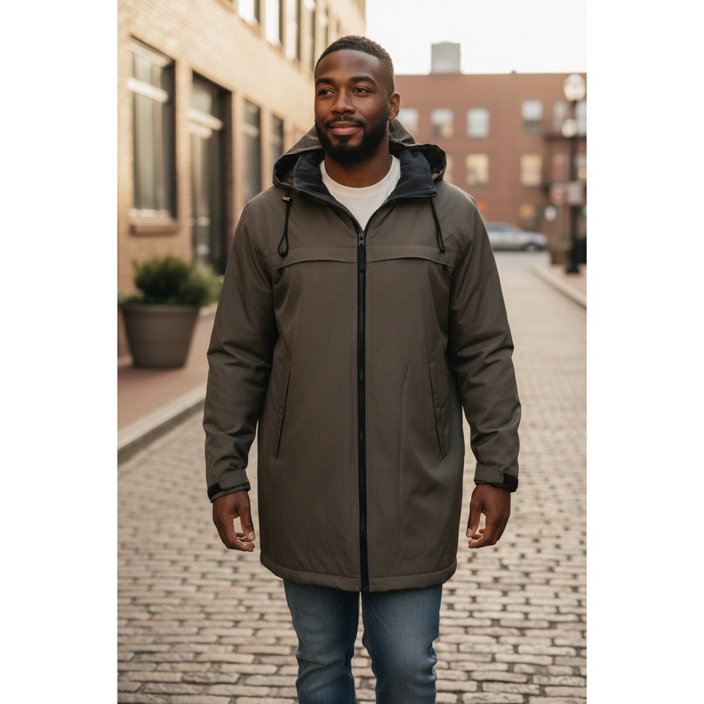 EXOFFICIO Mens Olive Green Full Zip Hooded Parka Jacket Size Medium